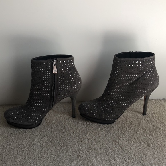 Studded suede ankle boots - Picture 3 of 12